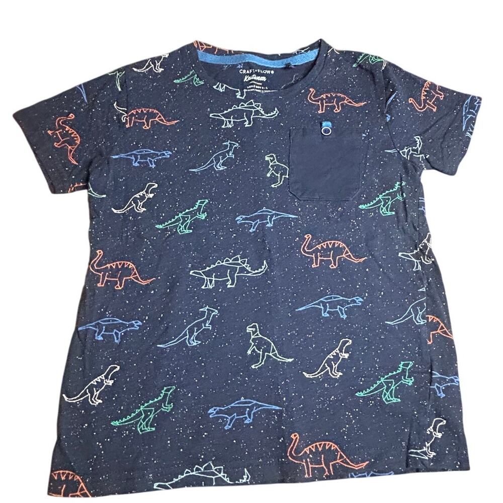 Craft + Flow knitwear colorful dinosaur and constellation print boys size 6